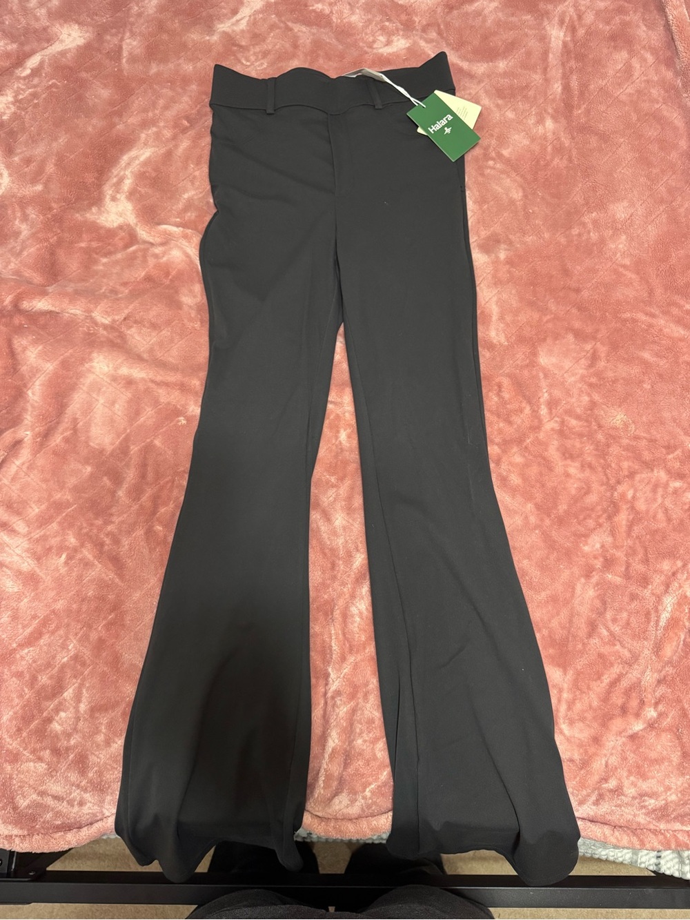 HALARA Black Boot Cut Flare Stretchy Dress Pants
